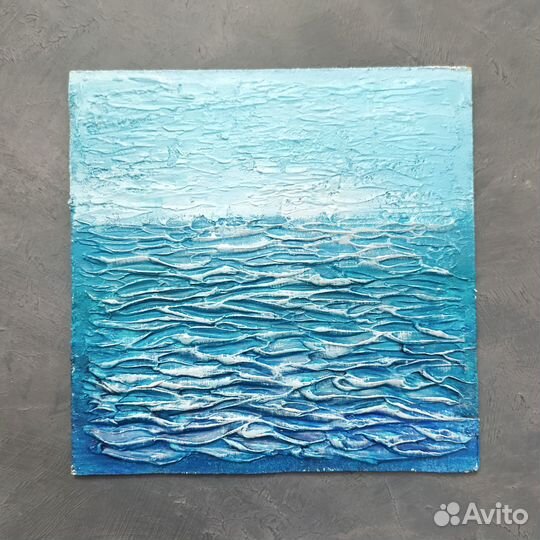 Фактурная картина с морем пейзаж морская