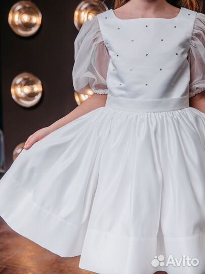 Платье белое Роскошь с Детства от 110 см до 152 см