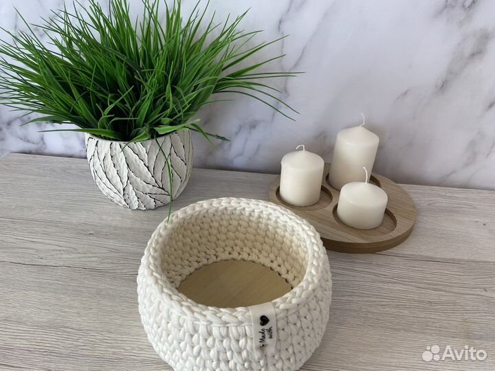 Корзина интерьерная для хранения ручной работы