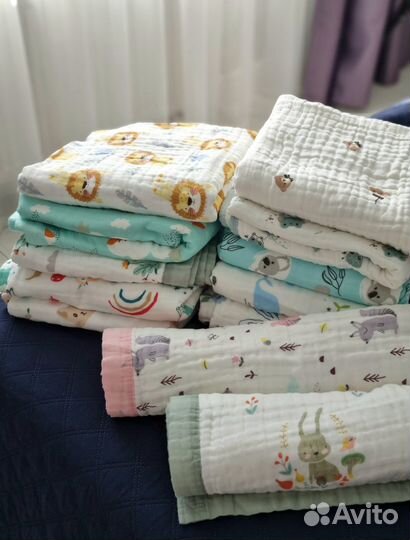 Муслиновый плед покрывало полотенце из муслина