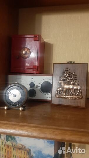 Ретро сейф-копилка будильник / слепых