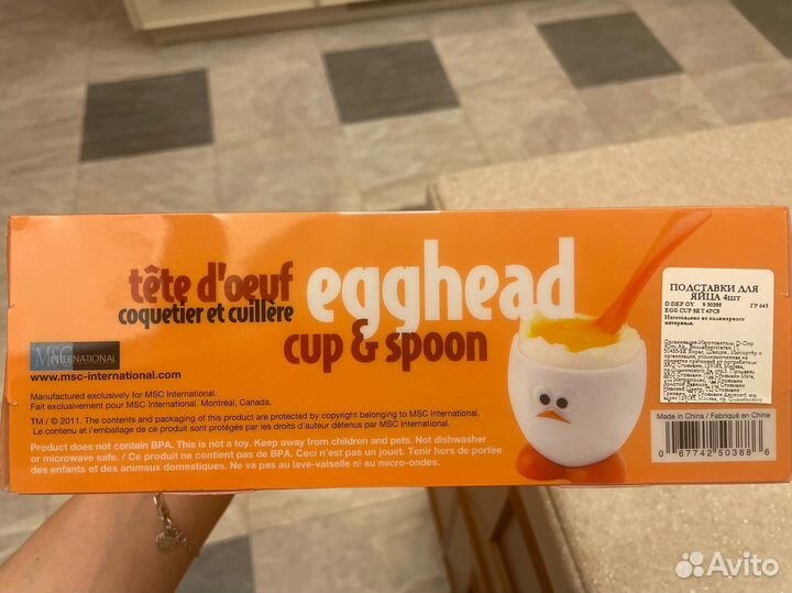 Подставка для яиц с ложкой