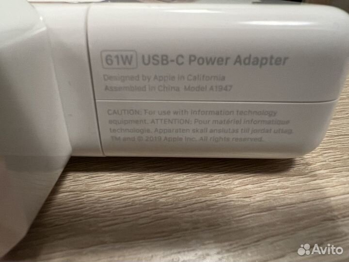 Зарядное устройство Apple 61w USB-C оригинал