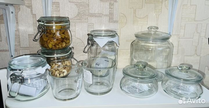 Посуда IKEA банки для хранения Вардаген/Коркен