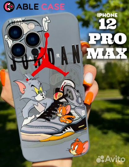 Чехол на iPhone 12 Pro Мах с принтом силиконовый