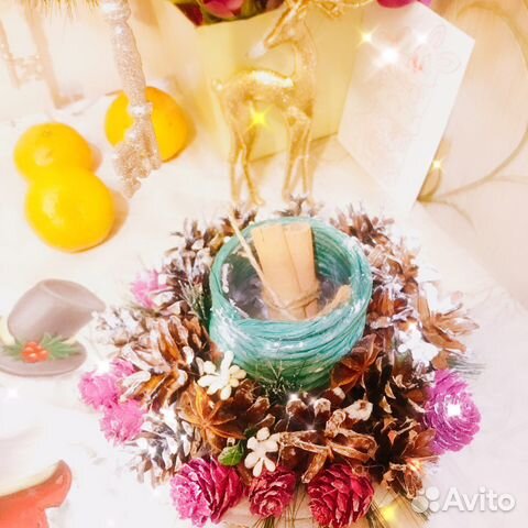 Зимний подсвечник