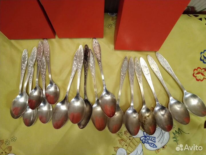 Столовые приборы наборы мельхиор СССР