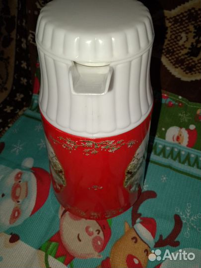 Термос стеклянная колба, объем 1 литр