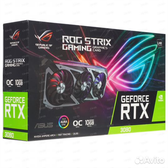 Видеокарта asus GeForce RTX 3080 ROG Strix новая