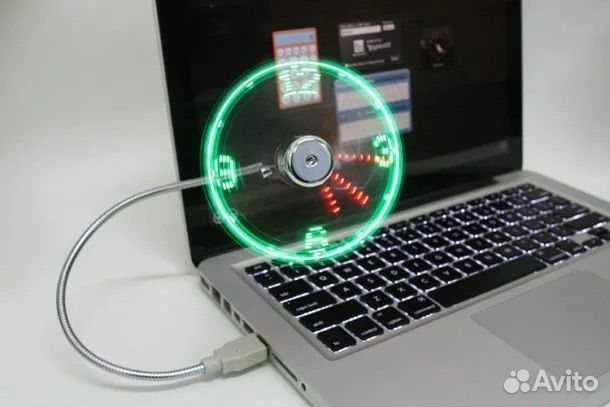 USB-вентилятор с часами