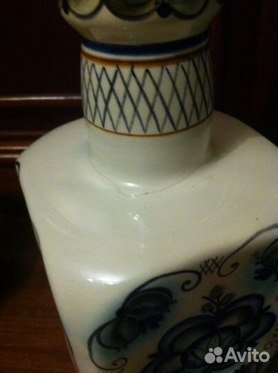 Штоф и 6 стопок Гжель СССР