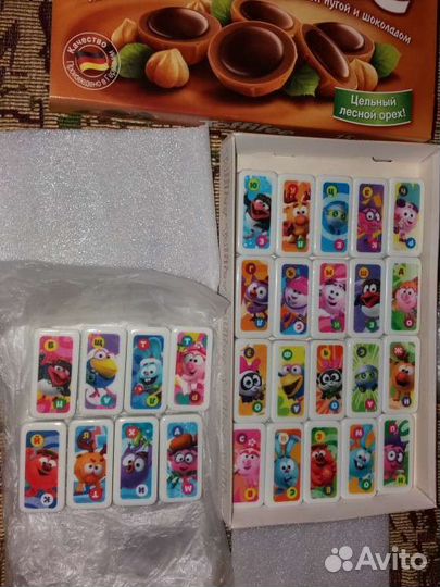 Домино смешарики новое 28 шт