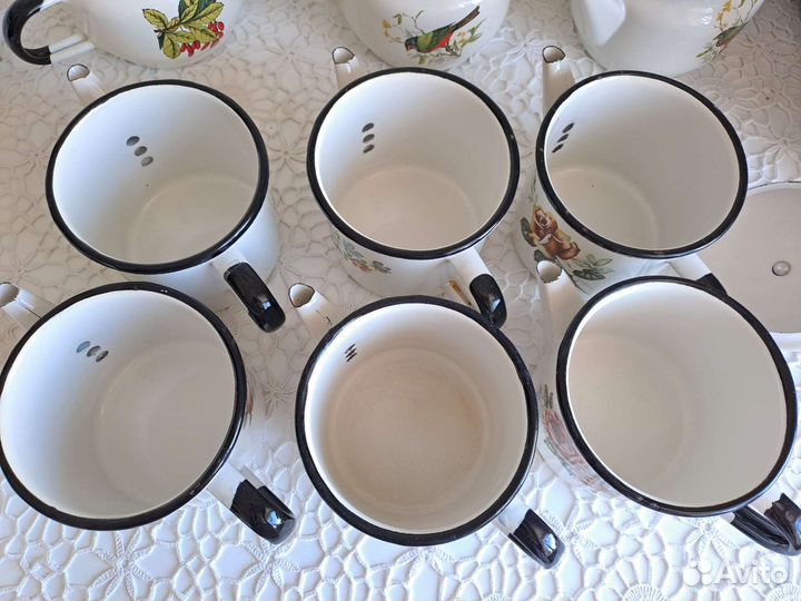 Чайники эмалированные СССР, посуда винтаж