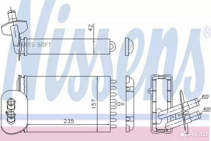 Радиатор отопителя VW campmobile (1991) 2.5 /TDI