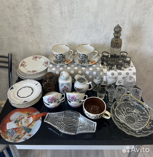 Сервиз хрусталь посуда