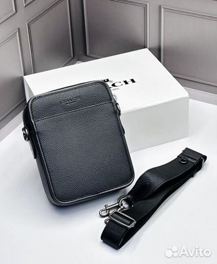 Сумка мужская Coach натуральная кожа