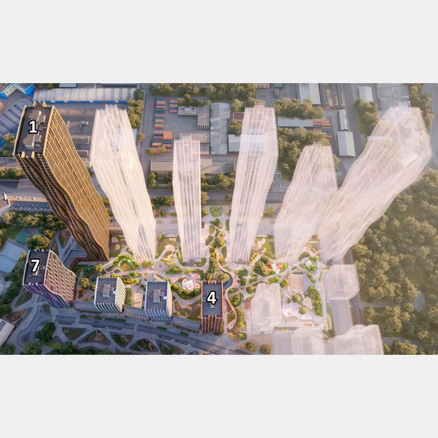 2-к. квартира, 36,3 м², 60/66 эт.