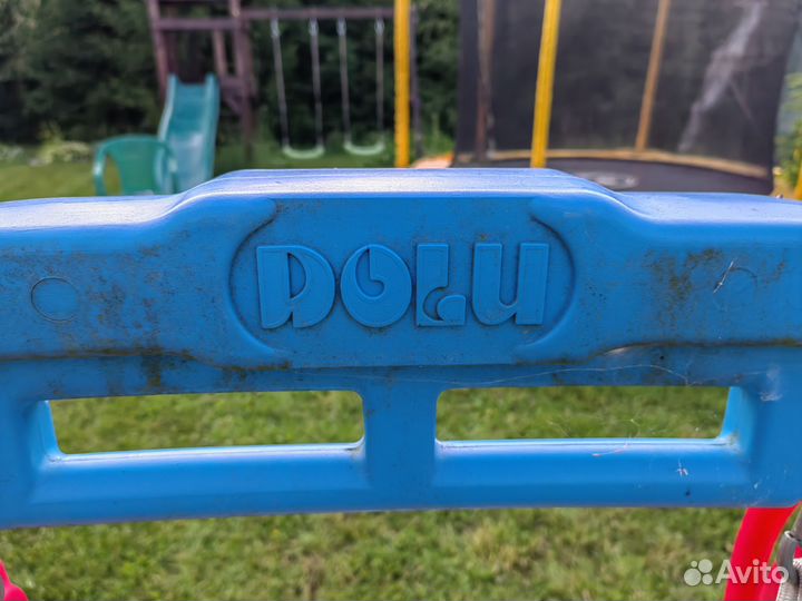 Детская горка с качелями пластиковая