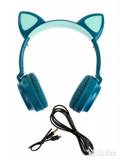 Новые наушники беспроводные с ушками и подсветкой