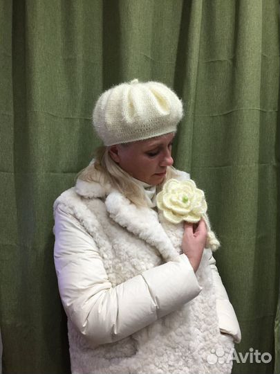 Берет вязаный «Тюльпан»