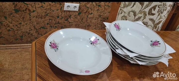 Вышлю 6шт набор 82г тарелки суповые СССР Корея