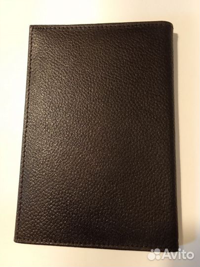 Обложка на документы из черного кожзама