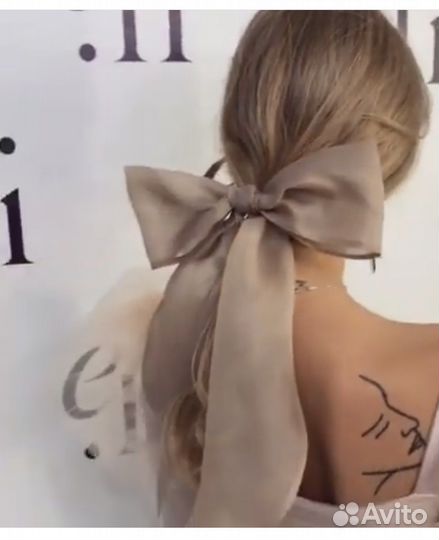 Бант шелковый с резинкой