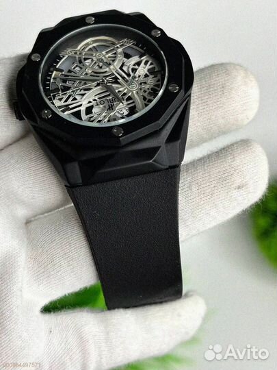 Наручные часы Hublot WHB3 чёрные (Арт.18711)