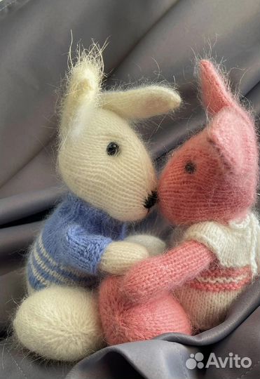 Вязаный заяц, Зайка, вязание на заказ. доставка