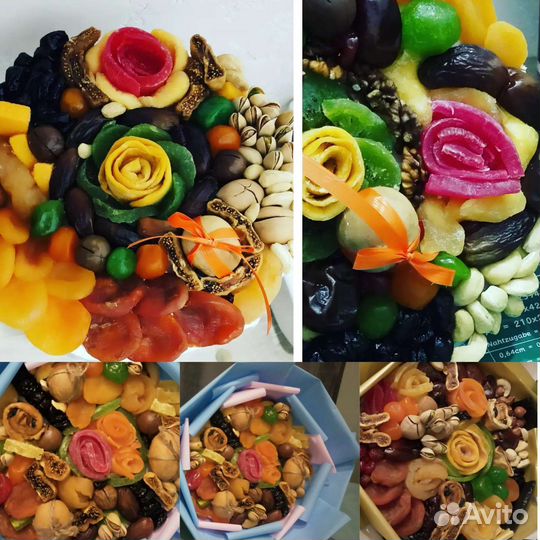 Букеты из сухофруктов и орехов на заказ