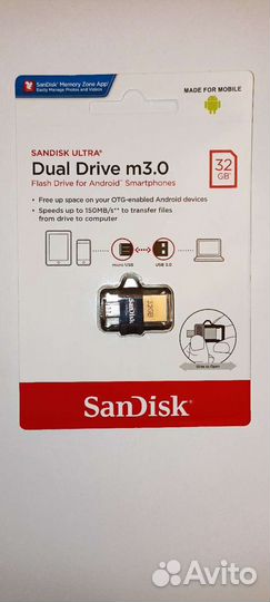 Флэшка OTG USB SanDisk 32 GB