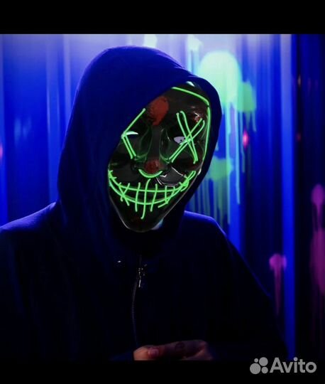 Светящаяся маска на хэллоуин