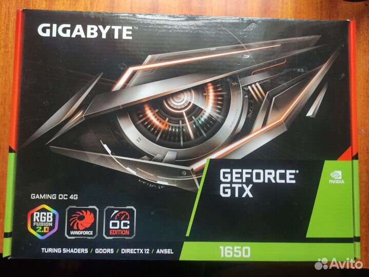 Видеокарта GTX 1650 Gigabyte