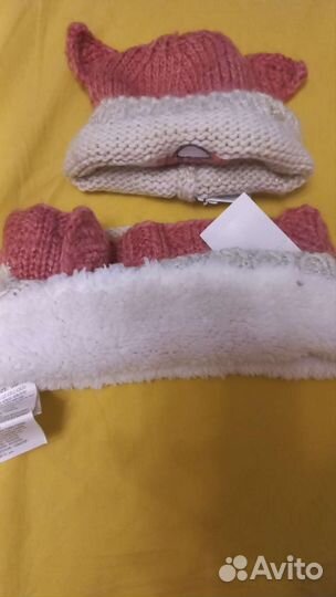 Комплект новый шапка и снуд для девочки