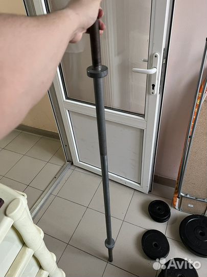 Спортивные блины, гриф, гантеля