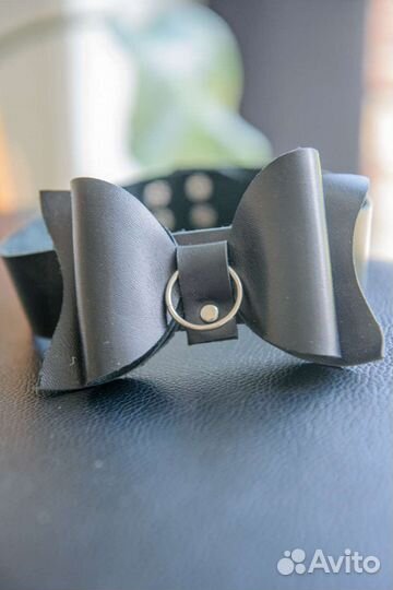 Чокер кожаный