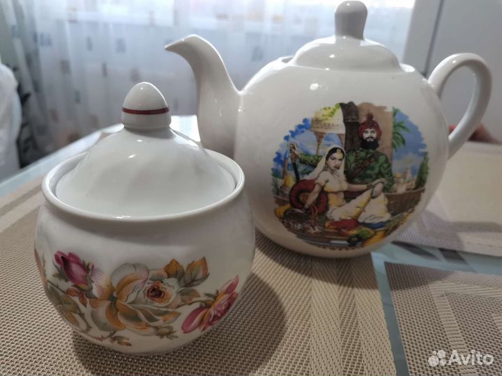 Ваза,ссср Зав. Чайник, Банки сып.,пары, тарелки