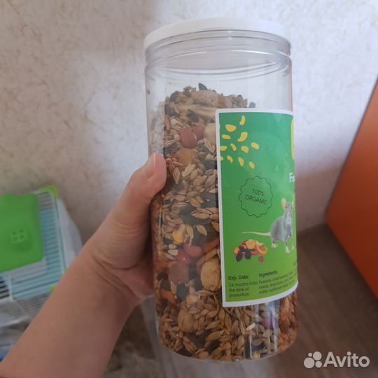 Хомяк джунгарский с клеткой
