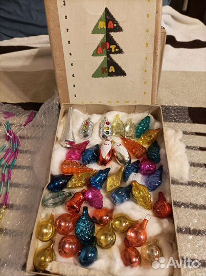 Набор елочных игрушек СССР малютка