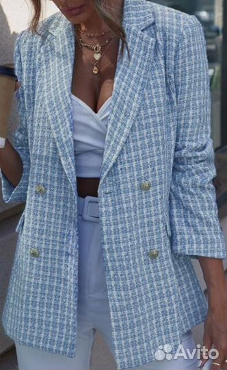 Твидовый пиджак zara