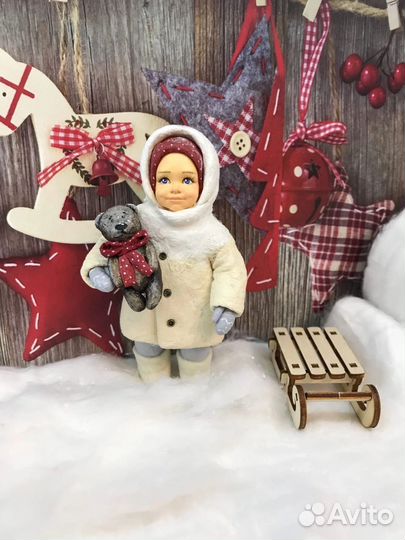 Ватные елочные игрушки