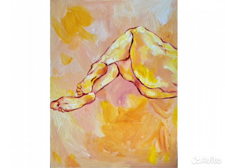 Картина маслом обнаженная девушка ню