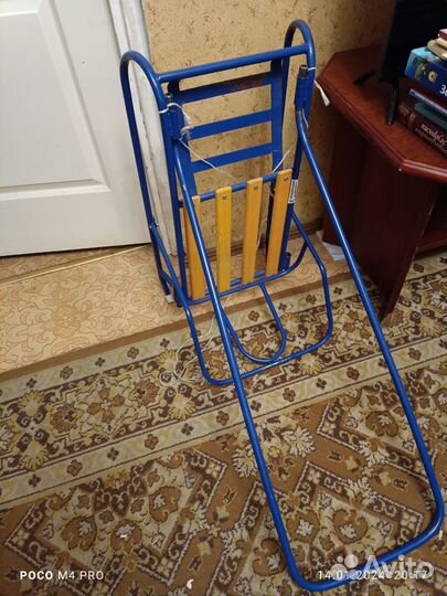 Детские зимние санки с ручкой