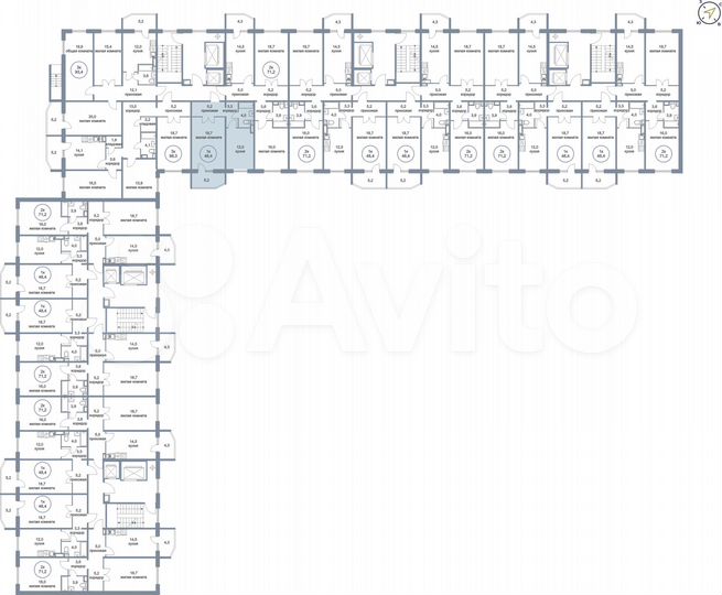 1-к. квартира, 48,4 м², 8/16 эт.