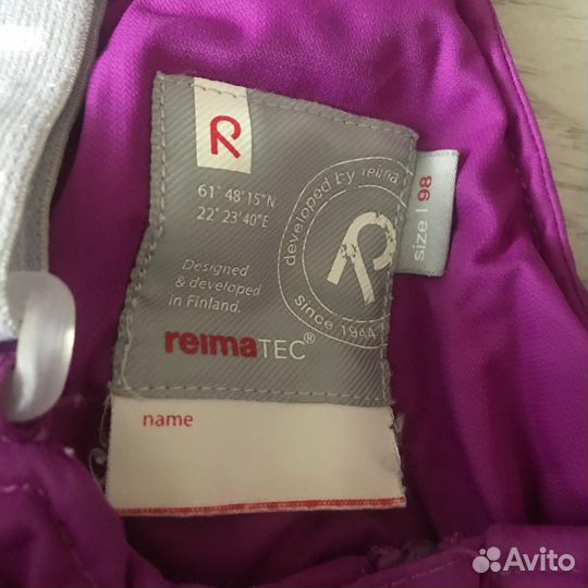 Полукомбинезон брюки штаны на девочку 98 104 Reima