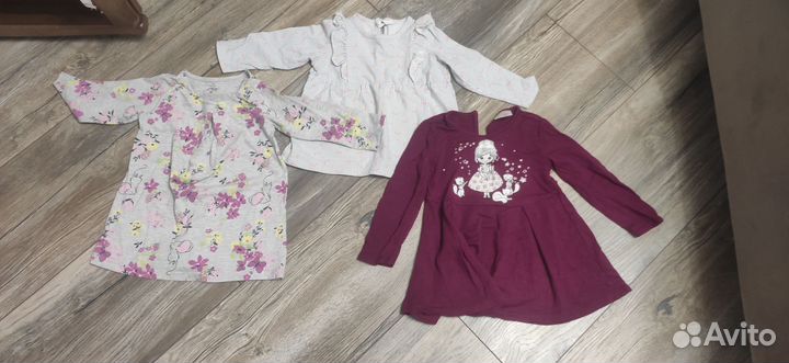 Большой пакет вещей на девочку 80-86