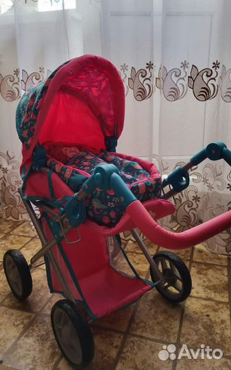 Коляска для кукол с пупсом