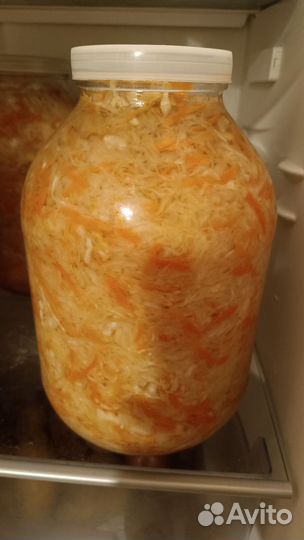 Капуста квашеная 3-л.банка, огурчики, компоты и тд
