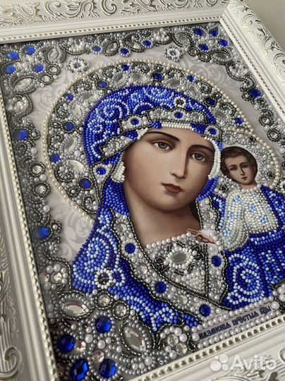 Казанская икона Божьей матери бисером