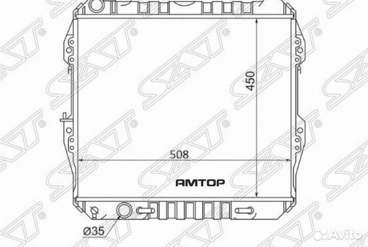 SAT TY0013-D Радиатор Toyota 4Runner 89-95 / Hilux